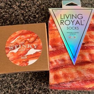 Bacon candle and socks